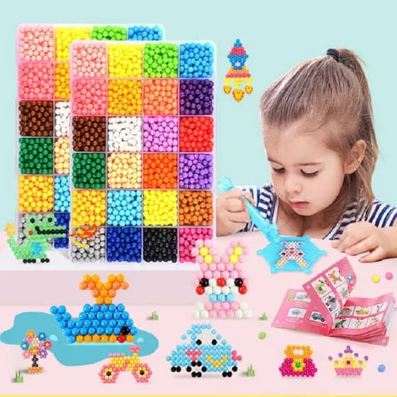 10000 Pcs/box Puzzle Mágico De Água Contas De Brinquedos Feitas À Mão Conjunto Infantis De Cor Perler Craft Kit