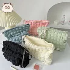 Bolsa De Maquiagem De Grande Capacidade , Mão Portátil Para Mulheres Organizadora De Cosméticos De Viagem Uso Diário E E