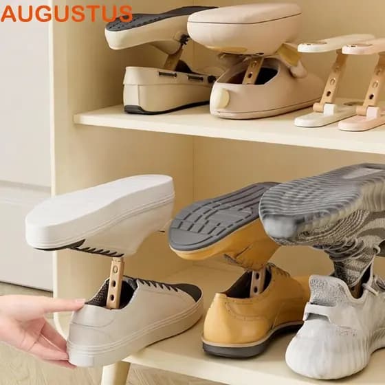 AUGUSTUS 2 Peças Organizador De Sapatos , Empilhador Com Design Empilhável Que Economiza Espaço Caixa De Aroma , Camada