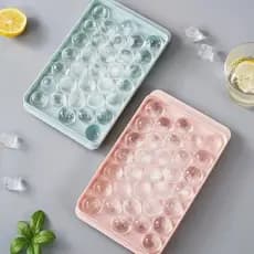 Molde doméstico para bolas de gelo, material de qualidade alimentar, molde para prensar cubos de gelo redondos UJIA