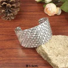 1 peça de pulseira de prata tibetana, estilo étnico retrô exótico Miao.
