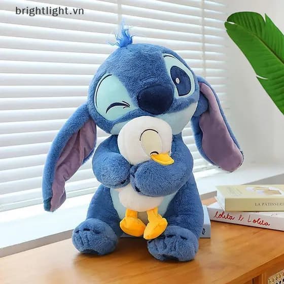 [Brightlight] Brinquedo De Pelúcia Disney Stitch De 30 Cm + Boneca Duck Lilo : Natal/Aniversário Para Crianças . [VN]