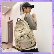 Japonês simples viagem multifuncional mochila moda escolha mochila estudantes do ensino médio grande capacidade escola s