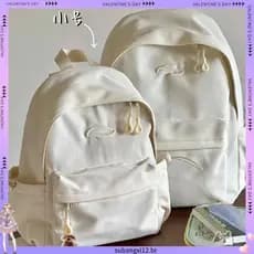 Cor sólida All-match mochila ins versão coreana menina estudante mochila de alto valor simples mochila Casual grande tam