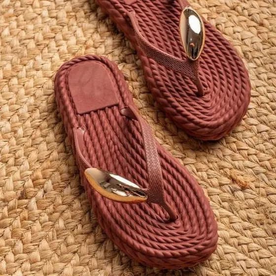 Chinelo Corda Feminino Confotável Moderno