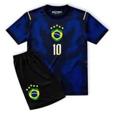 Kit Conjunto Camisa e Short Bordados Brasil