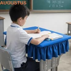 Capa De Mesa Elástica AUGUSTUS , Toalha Espessa Para Sala De Aula Totalmente Embrulhada , Protetor Retangular