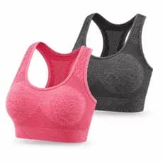 kit 2 Top  Esportivo academia Com Bojo Fitness para Academia