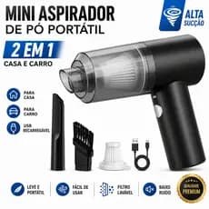 Mini Aspirador De Pó Portátil Recarregável 2 Em 1 Para Selfie