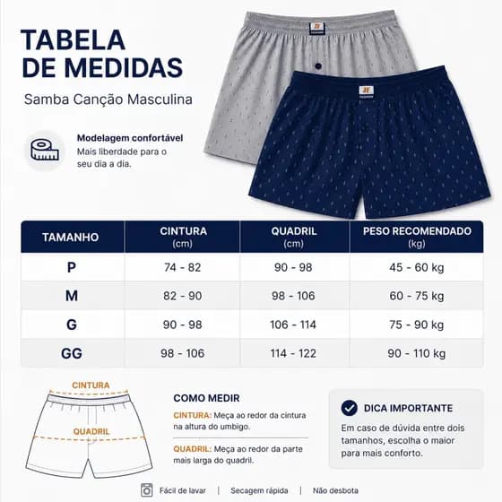 Kit 2 Samba Canção Masculino Pijama Short de Dormir Confortável