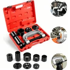 Kit Extrator Junta Esférica Tipo C 10 Peças Saca Pivô Terminal de Direção Universal com Maleta