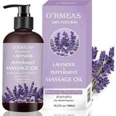 Óleo de massagem para relaxamento, óleo de massagem de lavanda, óleo corporal hidratante adequado para homens e mulheres
