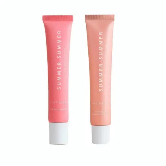 2 protetores labiais de verão, adequados para nutrir lábios secos e proporcionar cuidado calmante (Pink Suga IG0Y)