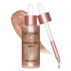 Glitter Corporal Hidratante e Iluminador UCANBE, Gotas de Glitter para Maquiagem, Iluminador Facial, adequado para 5DNK