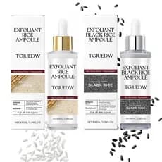 Novo Sérum Esfoliante de Arroz Preto e Branco 2025, Esfoliante Suave de Grão de Arroz, Adequado para Rosto e Corpo, Esfo