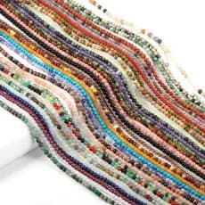 Pedras Naturais de Ágata Redondas Pequenas de 3mm Semi-Acabadas para Acessórios DIY CKVN