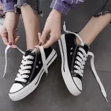 Tênis de lona para estudantes, tênis brancos estilo coreano para homens, sapatos clássicos para casais, atacado de calça