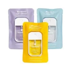 Desinfetante hidratante para as mãos Touchland Power Mist Spray, conjunto de três peças BLOSSOM (lavanda, baunilha, gota