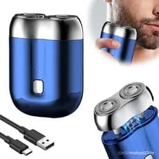 Novo Modelo de Mini Barbeador Elétrico de Cabeça Dupla, Barbeador de Bolso 2025 com Atualização, Mini Barbeadores USB pa