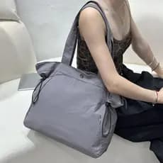 Bolsa impermeável simples, bolsa grande de nylon reforçado ultraleve, bolsa de ombro feminina Lulu 9M 80 TFAY PPWU 5JDO