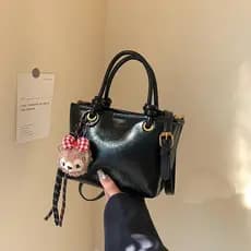 Bolsa transversal feminina com alça de corrente metálica JXGO