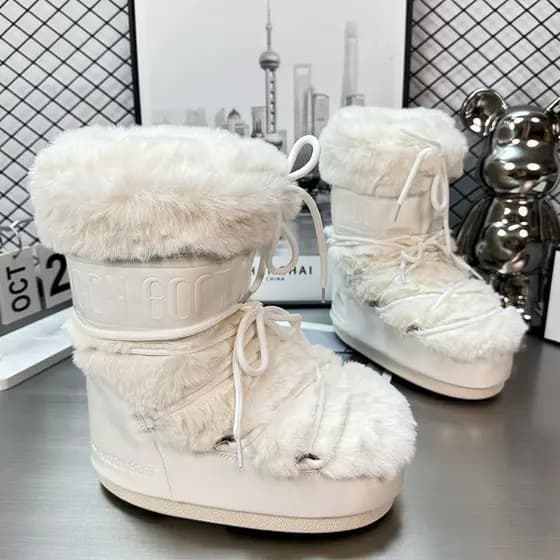 Botas de Esqui Longas Femininas para o Inverno de 2025, Antiderrapantes, Pelúcia, Estilo Celebridade, gro I85Z IGAF