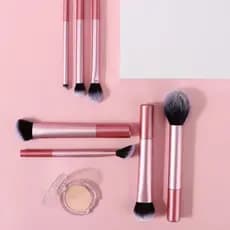 Conjunto De Pincéis De Maquiagem De 7 Peças , Blush , Pó Solto , Corretivo , Pincel De Sombra