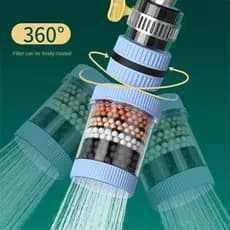 Filtro doméstico removível com conector universal de seis camadas e função de rotação de 360°.
