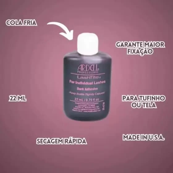 DAGUAN DAGUAN/ 1 Cola Para Cílios Ardell 22ml Preta + 1 Pinça Profissional para Extensão de Cílios