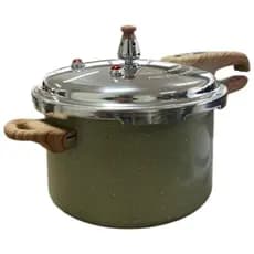 Panela de Pressão Cerâmica Antiaderente Max Chef Wood Indução 4,2 Litros – Verde Acinzentado