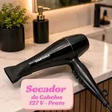 Secador de Cabelo Portátil Profissional Potente para Salão Escova Ar Frio Bocal Direcionador