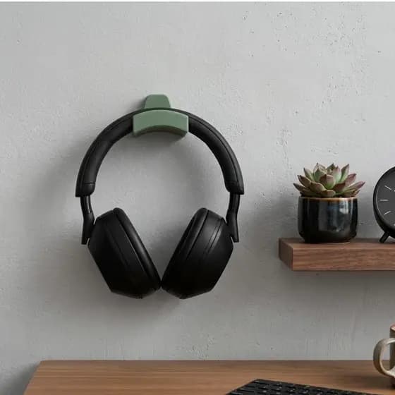 Suporte de Parede Premium Headset Gamer e Headphone - Organizador de Setup com Fixação Dupla Face