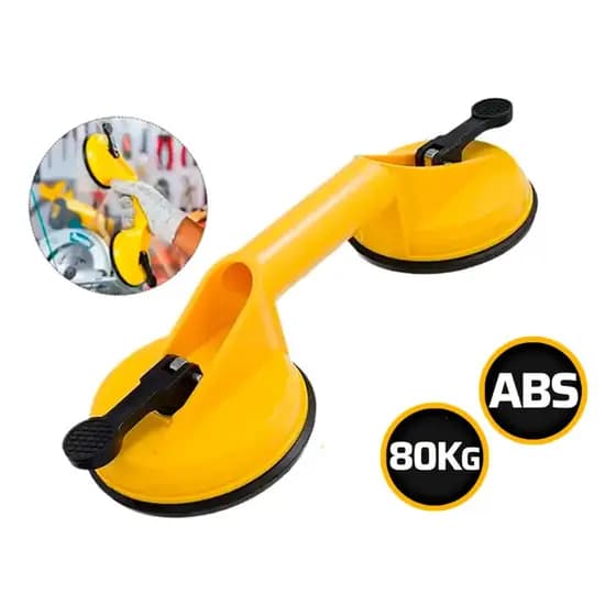 Ventosa Dupla P/ Vidros Metais Mármores Espelhos Pisos Porcelanato Até 80kg Oivida original
