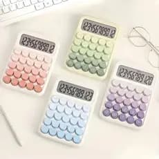 Calculadora Colorida 12 Dígitos com Teclado Mecânico p/ Escola e Escritório Cor gradiente, original