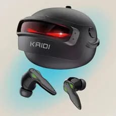 Fone de ouvido sem fio Bluetooth TWS 5.3 com redução de ruído e graves fortes para jogos KAIDI KD777