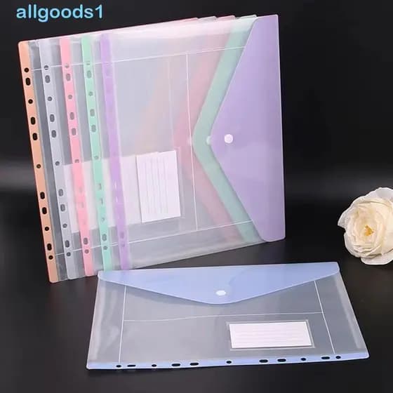 Saco De Arquivo De Folhas Soltas ALLGOODS , Bolsos De Pasta De Organizador Fechado De Botão , Bolsa De Documentos De Alt