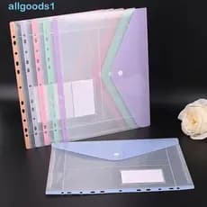 Saco De Arquivo De Folhas Soltas ALLGOODS , Bolsos De Pasta De Organizador Fechado De Botão , Bolsa De Documentos De Alt
