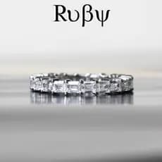 Rubi * All-Match simples cauda anel feminino quadrado zircão incrustado jóias minimalista moda diária combinando anel