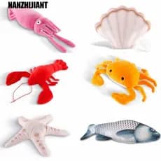 NANZHIJIANT Brinquedo De Pelúcia Animal Oceano , Simulação De Aquário De Peixes De Parque Marinho Lagosta Recheada , Rea