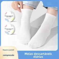 Meias de arremesso diário descartáveis, homens, mulheres, viagem adequada, estilo respirável portátil