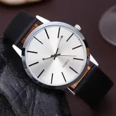 Moda Pulseira De Couro Analógico Relógio De Quartzo Para Homens Mulheres Casual Simples Unisex Pulso Clássico Masculino
