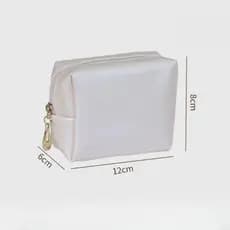 Bolsa de Cosméticos ATINTO, Bolsa Exquisita para Armazenamento de Joias, Mini Bolsa com Zíper para Mulheres, Porta-Moeda