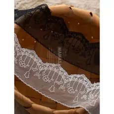Largura 6.5 costura lustre flor malha bordado acessórios de renda DIY manga saia colar Material de casamento
