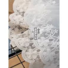 Alta qualidade 15cm engrossado bordado malha flor roupas artesanais acessórios malha saia estendida borda diy Material r