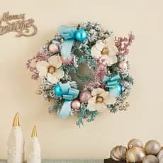 Reunindo criptografado guirlanda de natal decorações de natal Rattan anel porta pendurado na parede decoração da janela