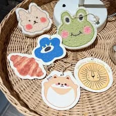 Ins coreano dos desenhos animados polpa de madeira algodão prato toalha pano de limpeza absorver água compressão esponja