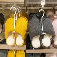 Nitori nitori contador estilo japonês moda tecido chinelos de lã casal outono inverno das mulheres dos homens casa sapat