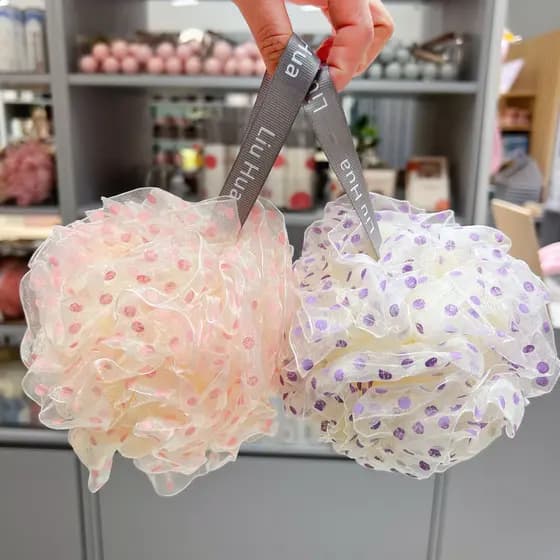 Bonito menina coração bolinhas tamanho grande bola de banho bola de banho macia não é fácil de dispersar flor de banho m