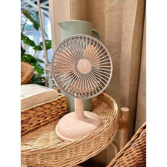 Desktop pequeno ventilador dormitório escritório carregamento USB desktop ventilador simples Retro portátil ventilador e