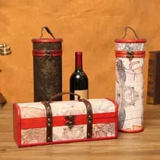 Caixa de embalagem de vinho tinto única dupla caixa de vinho de madeira champanhe gelo vinho caixa de armazenamento Univ